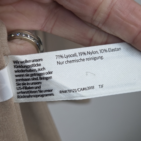 Eileen Fisher Flex Tencel Ponte Notch Collar Jacket Bramble Tan Women's Large - Picture 10 of 16